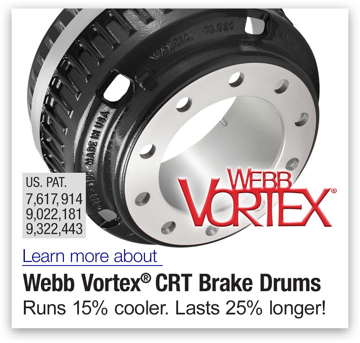 Webb Vortex brake drums